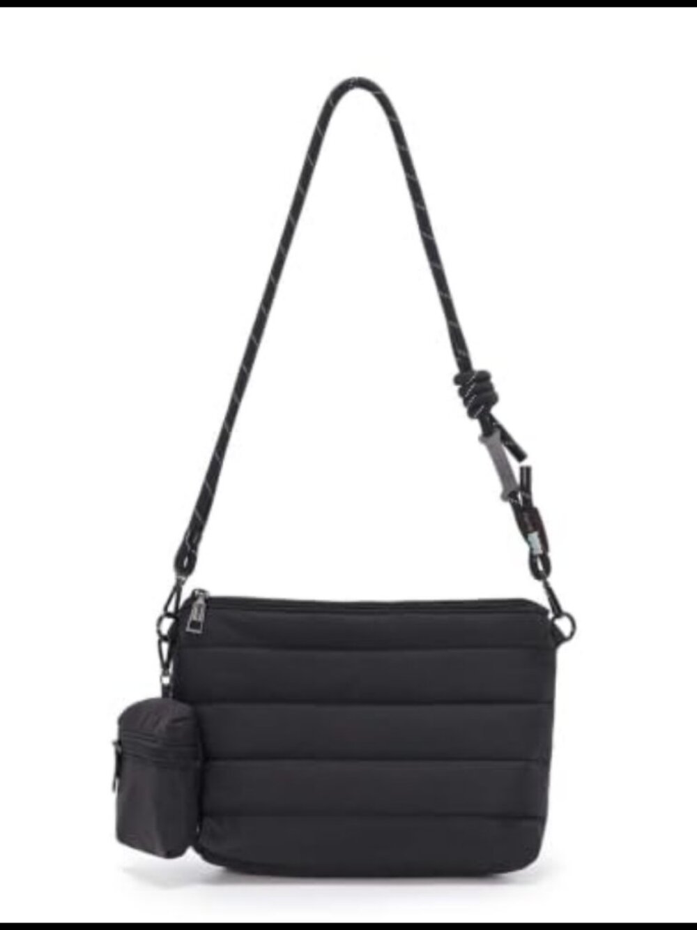 Puffy Crossbody Bag Purse for Women Nylon Shoulder Handbag with Wallet